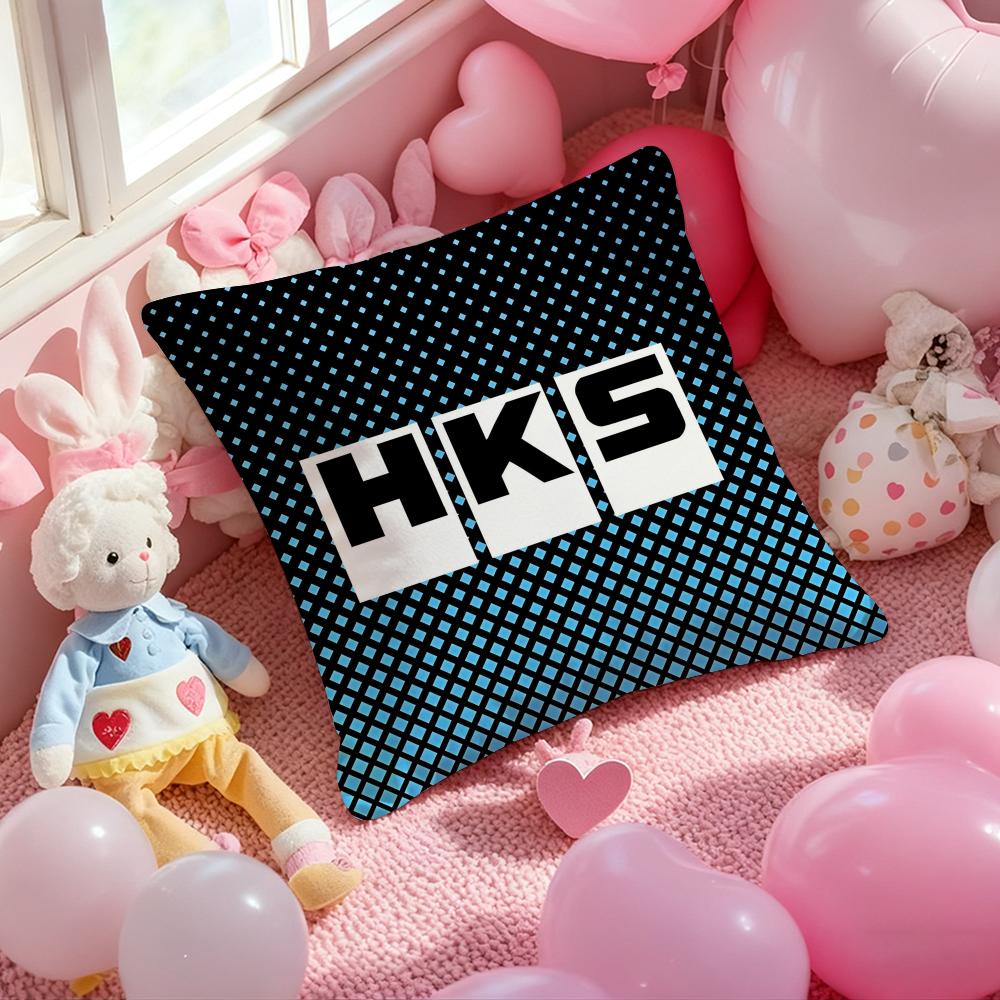 Fashion H-HKS-S Logo Cushion Cover Pattern Printed Pillowcase for Living Room Sofa Cushion Cover & Bedroom Decor