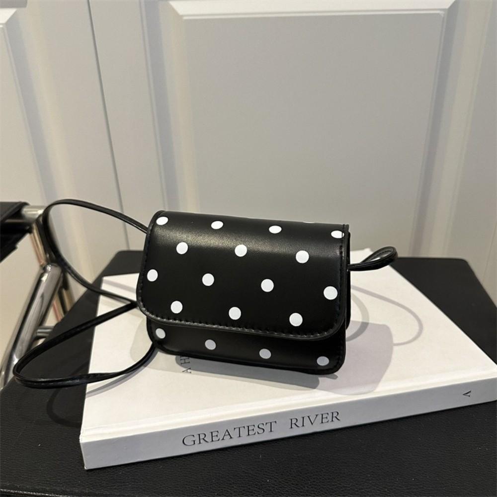 Sweet Mini Square Bag PU Single-Shoulder Bag New Polka Dot Crossbody Bag Dressy Occasions
