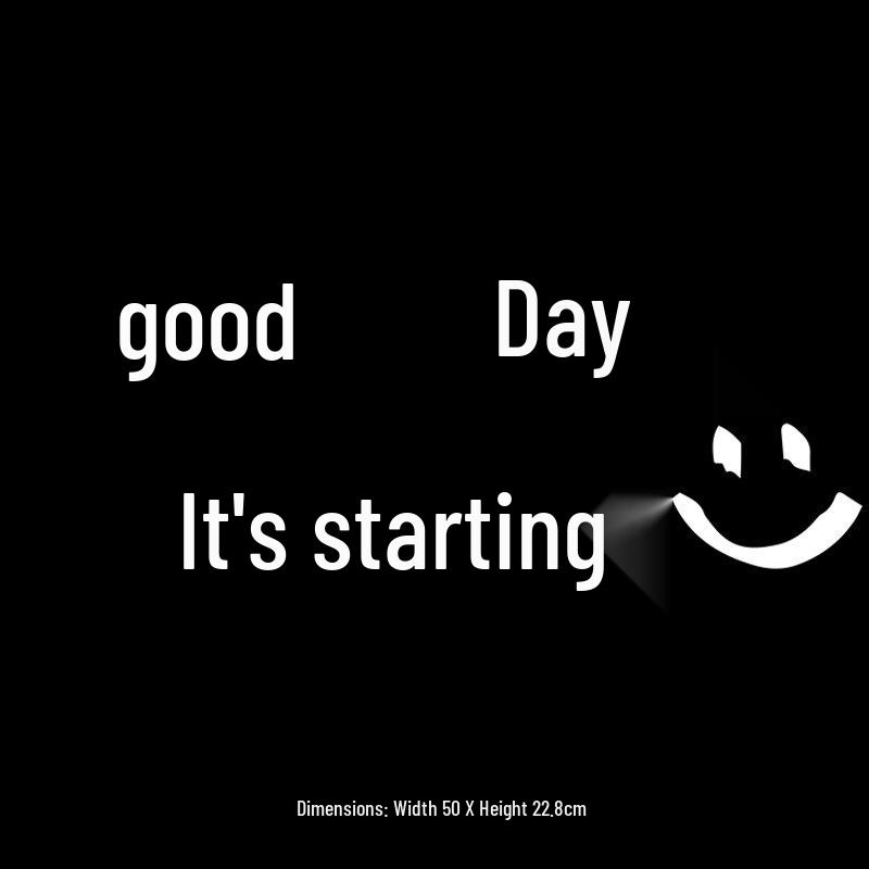 Reflective Cartoon Car Sticker - 'Have a Nice Day' Waterproof Rear Windshield Decal