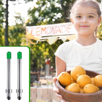 Stainless Steel Puncher for Plastic Lids Beverage Cup Lid Puncher Adjustable Depth Straw Hole Punch Tool for Lemonade Cups Takeout Lids
