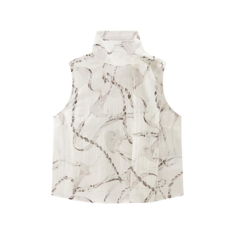 Peacebird Women's Tie-Neck Blend Top
