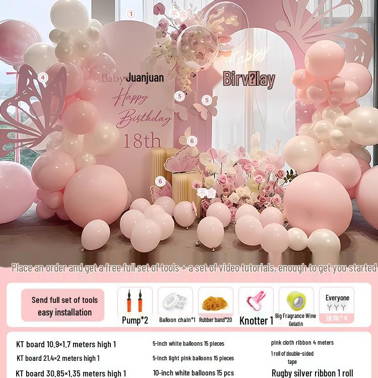 Zestaw dekoracji na 18. urodziny: Eleganckie Tło Ścienne i Atmosfera na Uroczystość Wejścia w Pełnoletność