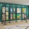 Mobile Art Display Stand: Vertical Folding Grid for Art Exhibitions and Kindergarten Art Shows
