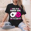 Cool Female Gaming Controller Retro Gaming Girl Video Gamer Unisex T- Shirt