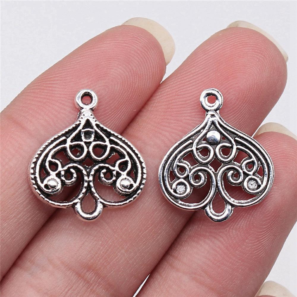 Heart Connectors Love Symbol Antique Bronze Zinc Alloy Jewelry Making DIY Jewelry Making Style Pendant Connectors