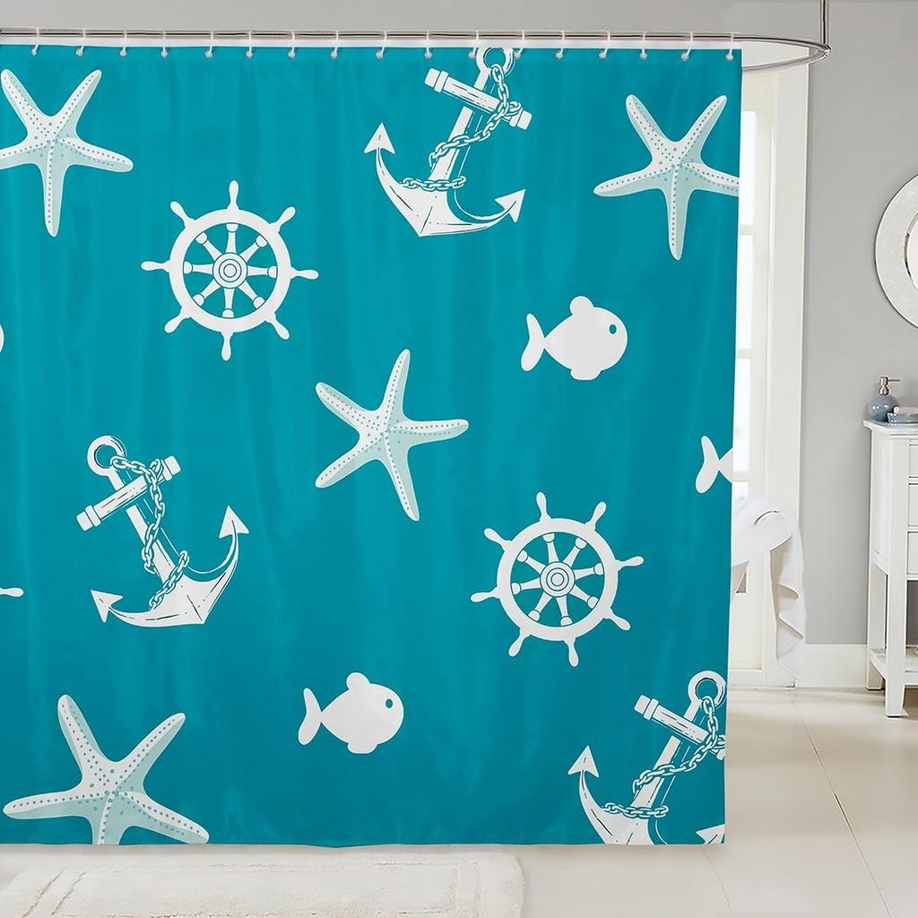 Ocean Wave Shower Curtain Japanese Hokusai Bathroom Shower Curtain Sets for Young Vintage Abstract Sea Waves Fabric Shower