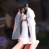 White/Black Couple Wedding Cake Topper Bride & Groom Figurines  Bridal Shower Decoration