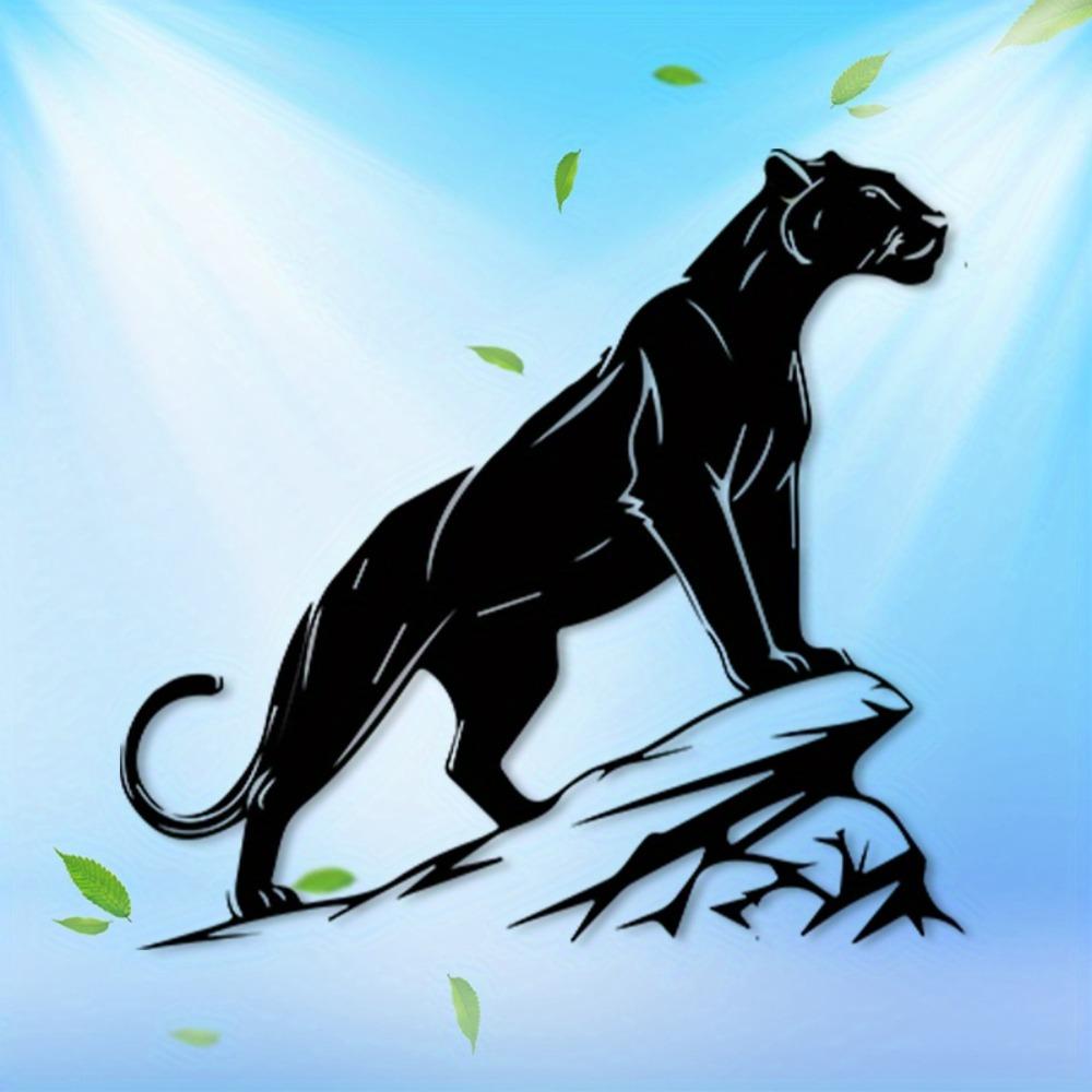 Metal Leopard Wall Sculpture Office Decor Man Cave Halloween Gift Powder Coated Art
