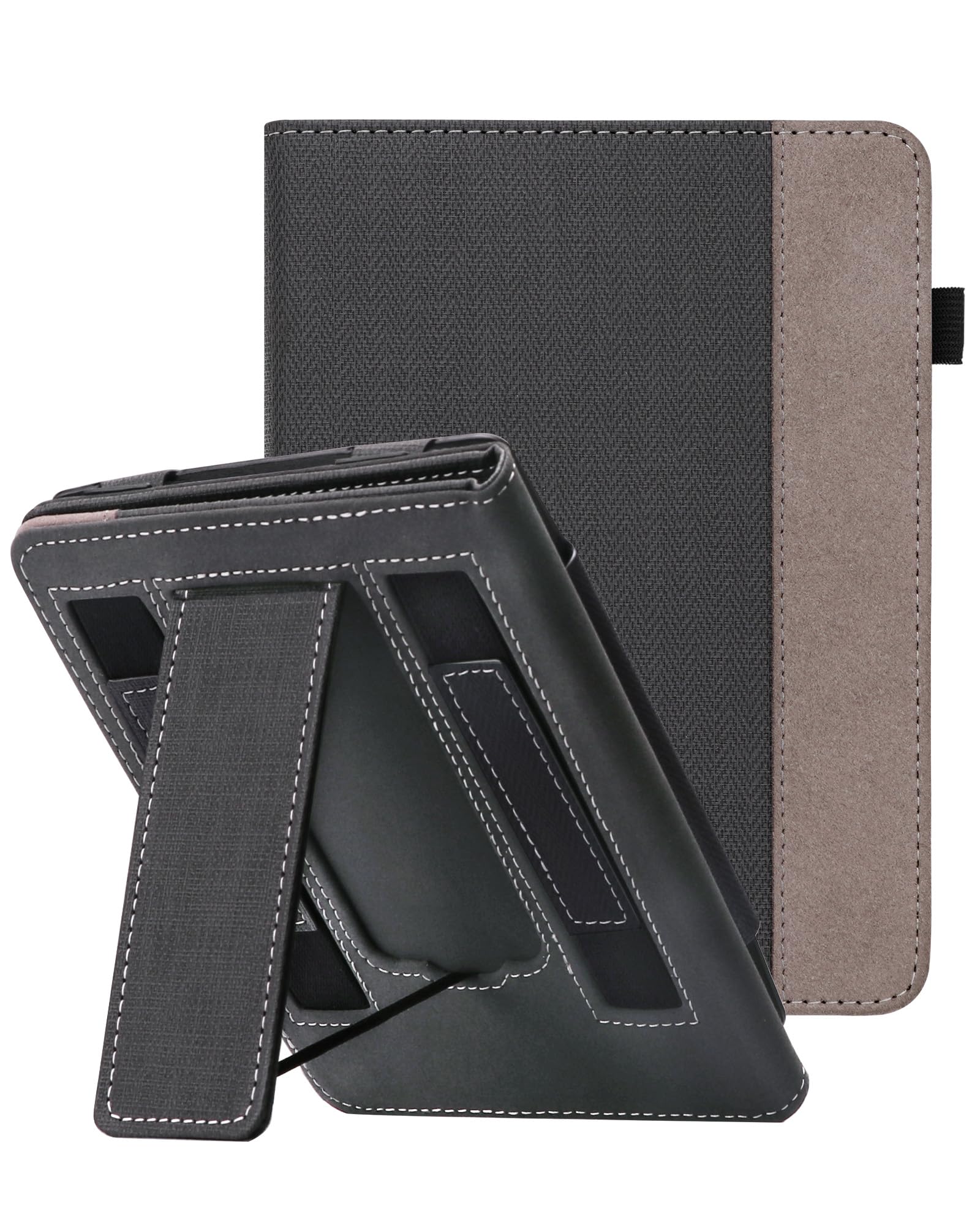 

WALNEW Новый Kindle Paperwhite 12-го поколения Совместим с обложкой Kindle Colorsoft Signature из ПУ-кожи с автоподставкой для рук, магнитной полной и Kindle чёрный