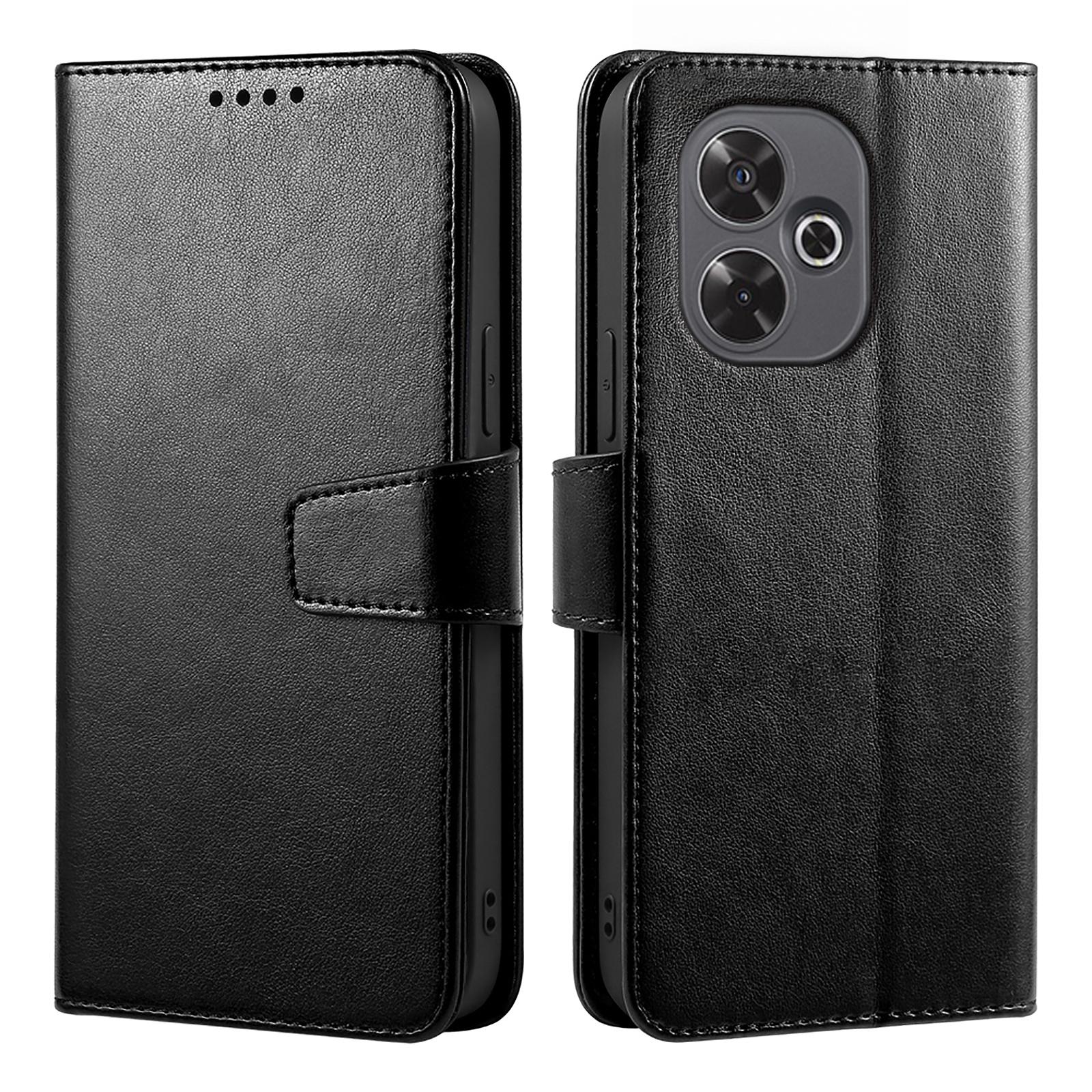 

For Xiaomi Redmi 13 5G Case Stand Card Holder Wallet Leather Phone Cover Black