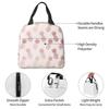Gold Pineapple Pattern Insulated Lunch Bag for Women Kids Portable Food Boxes Thermal Lunch Box Tote