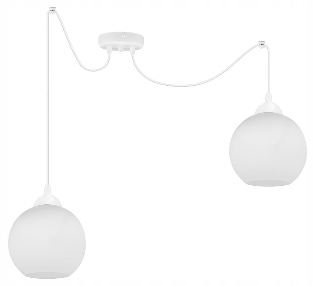 KLASYCZNA wisząca lampa PAJĄK ze szklanym kloszem