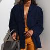 Womens 2026 Elegant Vintage Loose Fit Blazer With Button Pocket Detail