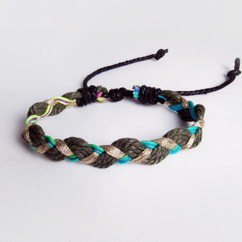 Colorful Handmade Woven Rope Bracelet for Men  Women - Casual, Simple, Fresh