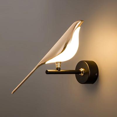 Nordic Golden Bird LED Wall Lights Parlor Bar Creative Wall Lamps Novelty Sconces Bedroom Bedside Lamp Living Room Decoration