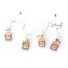 Pendientes Colgantes de Aleación Lindos Hechos a Mano de Pan Tostado Pendientes de Aro Mini Divertidos de Moda 3D Pendientes Degradados