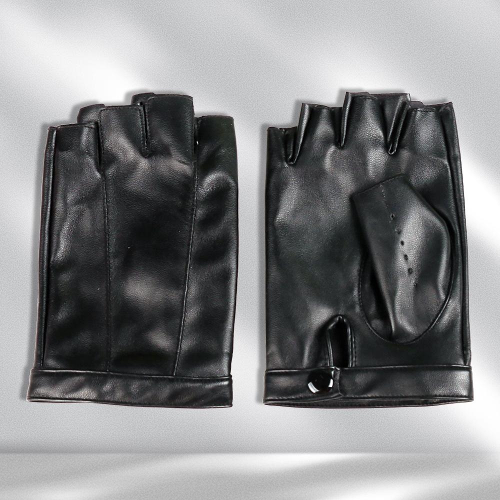 

Мужские и женские трехпалые кожаные перчатки без пальцев, многоцветные, для уличных танцев, тонкие из ПУ, для клубных выступлений, танцевальные перчатки One Size