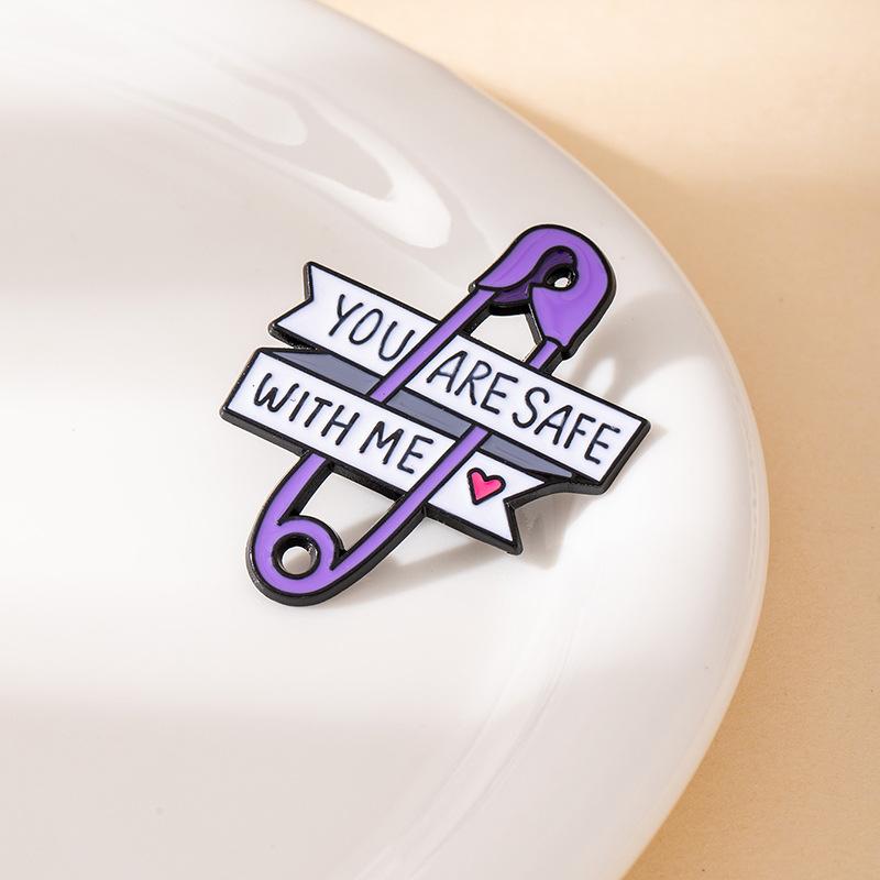 Cartoon Oil Drip Alloy Brooch Exquisite Pin Slogan Modeling Badge Trendy Cool Personality Accessories Medal
