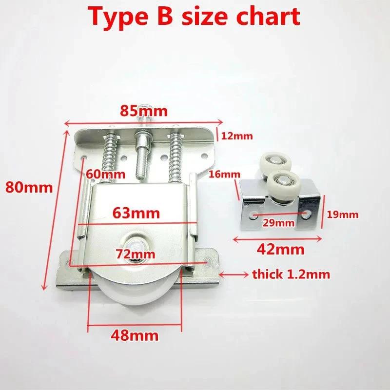 Heavy Wardrobe Sliding Door Hanging Roller - Surface-Mounted Track Slot Accessories (Durable, Smooth Operation, Easy To Install)