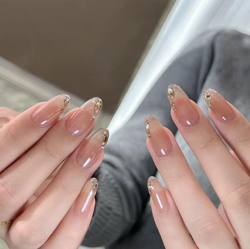 Handmade High-End Flash Diamond Nails: Boost Skin Glow with Pure Desire Style