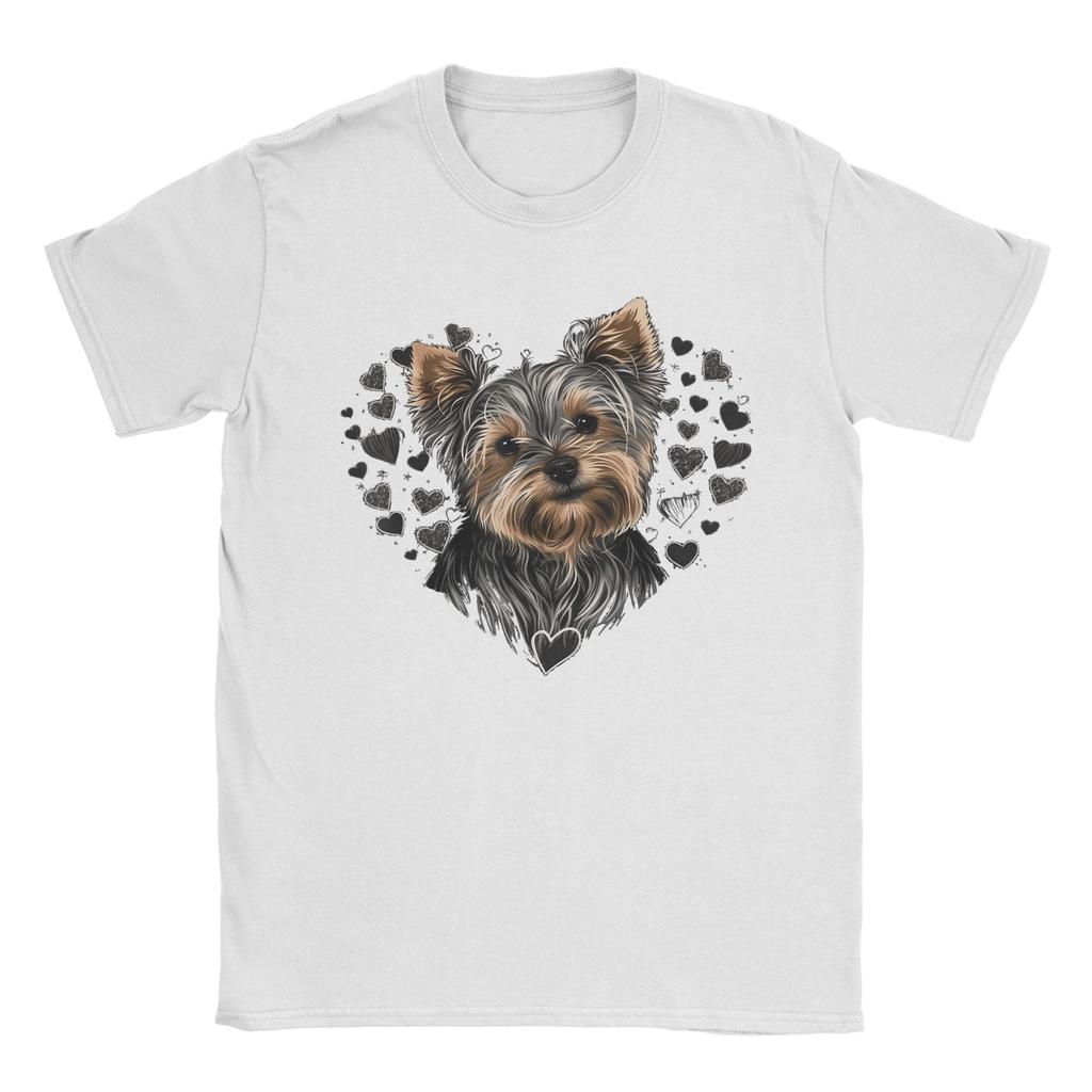 Funny USA Patriotic American Yorkshire Terrier TShirt for Unisex Unisex Crew Neck Cotton T Shirts Tee Shirt Big Size Clothes