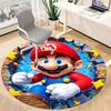 1 szt. Okrągły dywanik biurowy Mario Adventure, pod krzesła biurowe, do sypialni, salonu, wystrój domu a1022259