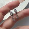 Xiaomi 925 Sterling Silver Vintage Earrings For Women Trendy Simple Round Star Zircon Earring Jewelry Prevent Allergy Party Accessories