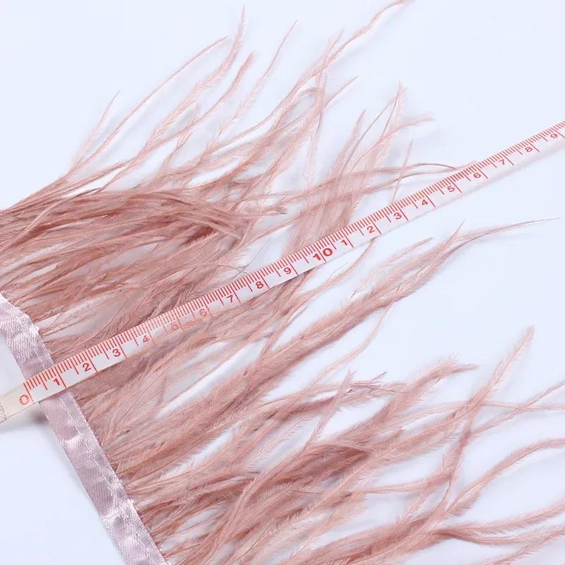 Feather5m Ostrich Hair Fringe Feather Trims Stage Costume Accessories Manufacturers