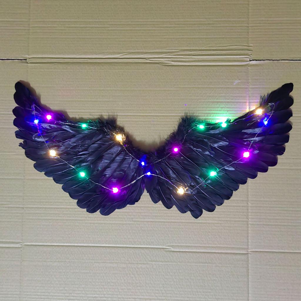 Children's Glowing Angel Feather Wings Costume Prop for Girls & Adults - Fairy, Elf, Cosplay & Photoshoots