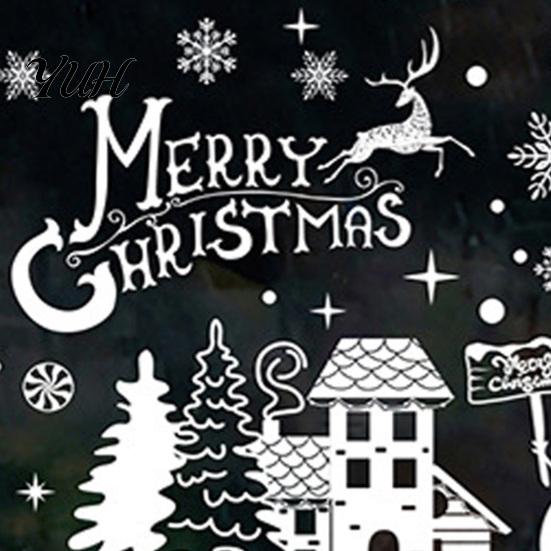 Removable Window Stickers 9Pcs Christmas Winter Cling, Snowman Snowflake Tree Static Glass Decoration Cling Sticker, Double-sided Decor Sticker