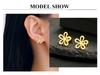 Cazador Cute Flower Stud Earrings for Women Stainless Steel Jewelry Gold Color Floral Piercing Earrings 2026 Trend Gift