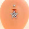 Crystal Pendant Belly Button Ring For Women Star Zircon Navel Ring Jewelry Pentagram Belly Ring Sexy Body Piercing Jewelry
