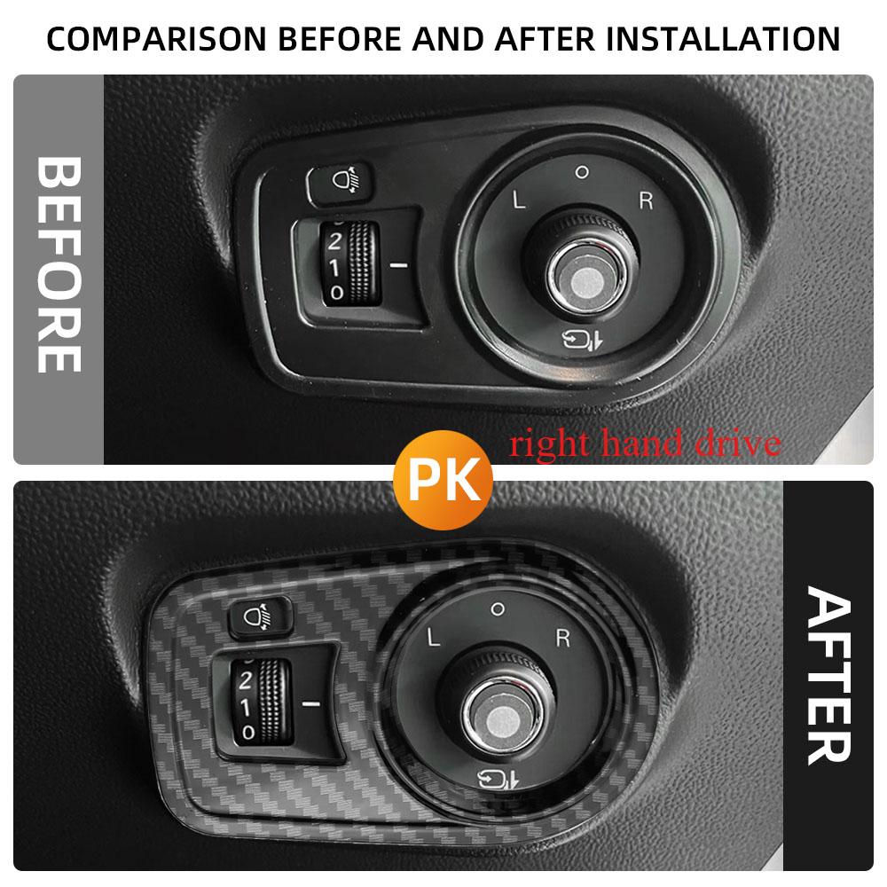 For MG4 EV 2022-2024 ABS Scratch Resistant Headlight Adjustment Light Switchs Decorative Frame Trim Sticker