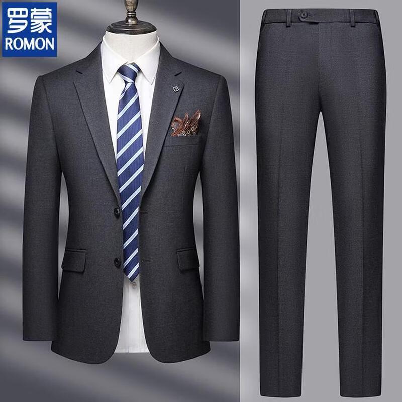 

Romon Men s Slim Fit Business Suit Set 185/52