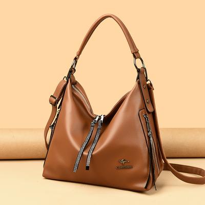 Damentasche Umhängetasche Mode Einzelschultertasche Muttertasche für mittleres Alter Mehrschichtige Damentasche