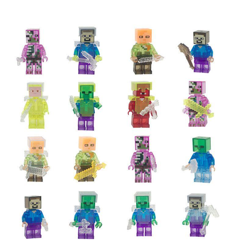 Figures Steve Minecraft Him Building Blocks Toys Bricks Children Birthday Gifts