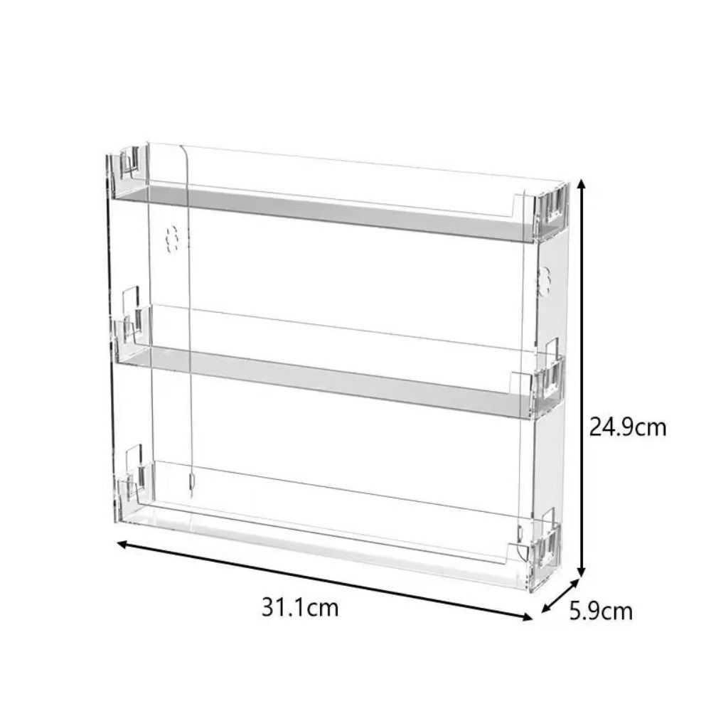 Transparenter Nagellack-Organizer 3-stöckiges Nagellack-Aufbewahrungsregal Badezimmer