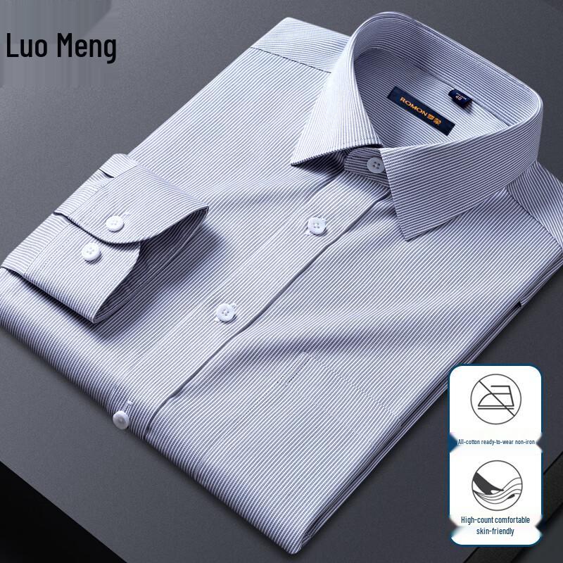

Romon Men s Pure Cotton Non-Iron Formal Shirt 42