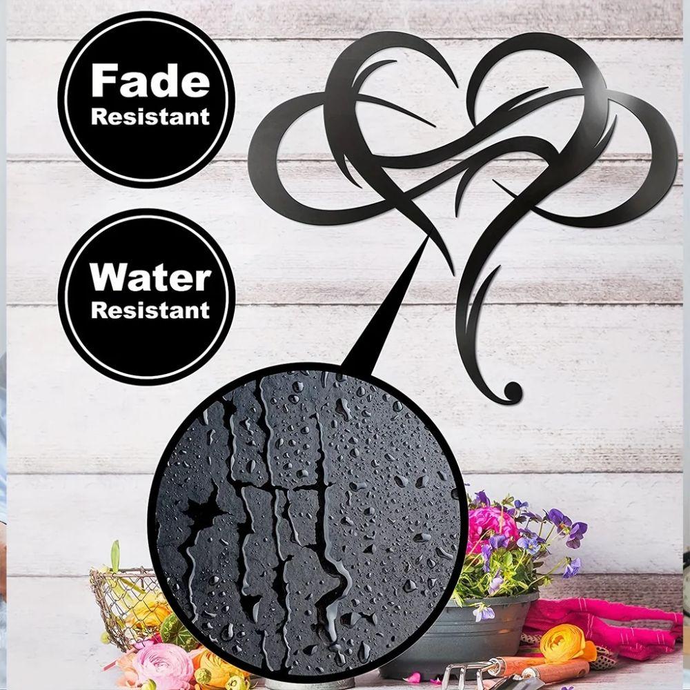 Love Sign Plaque Heart Wall Art Black Iron Infinity Heart Decor Heart Wall Decor Wall Ornament