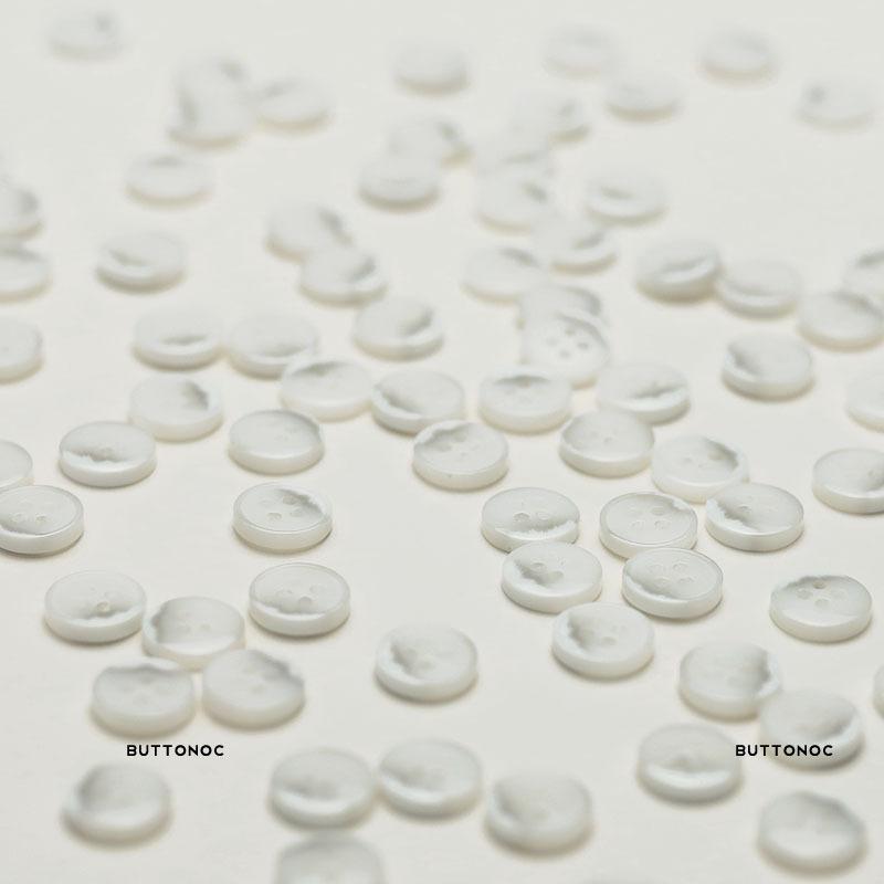 Four-Eye Imitation Jade Resin Button White Clothing Button Long-Sleeved Knitted Cardigan Shirt Clothing Sleeve Collar Button