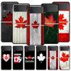 Maple Canada Flag Love Football Phone Case for Samsung Galaxy Z Flip 3 4 5 Black Folding Mobile Shell Hard Coque Protect Cover