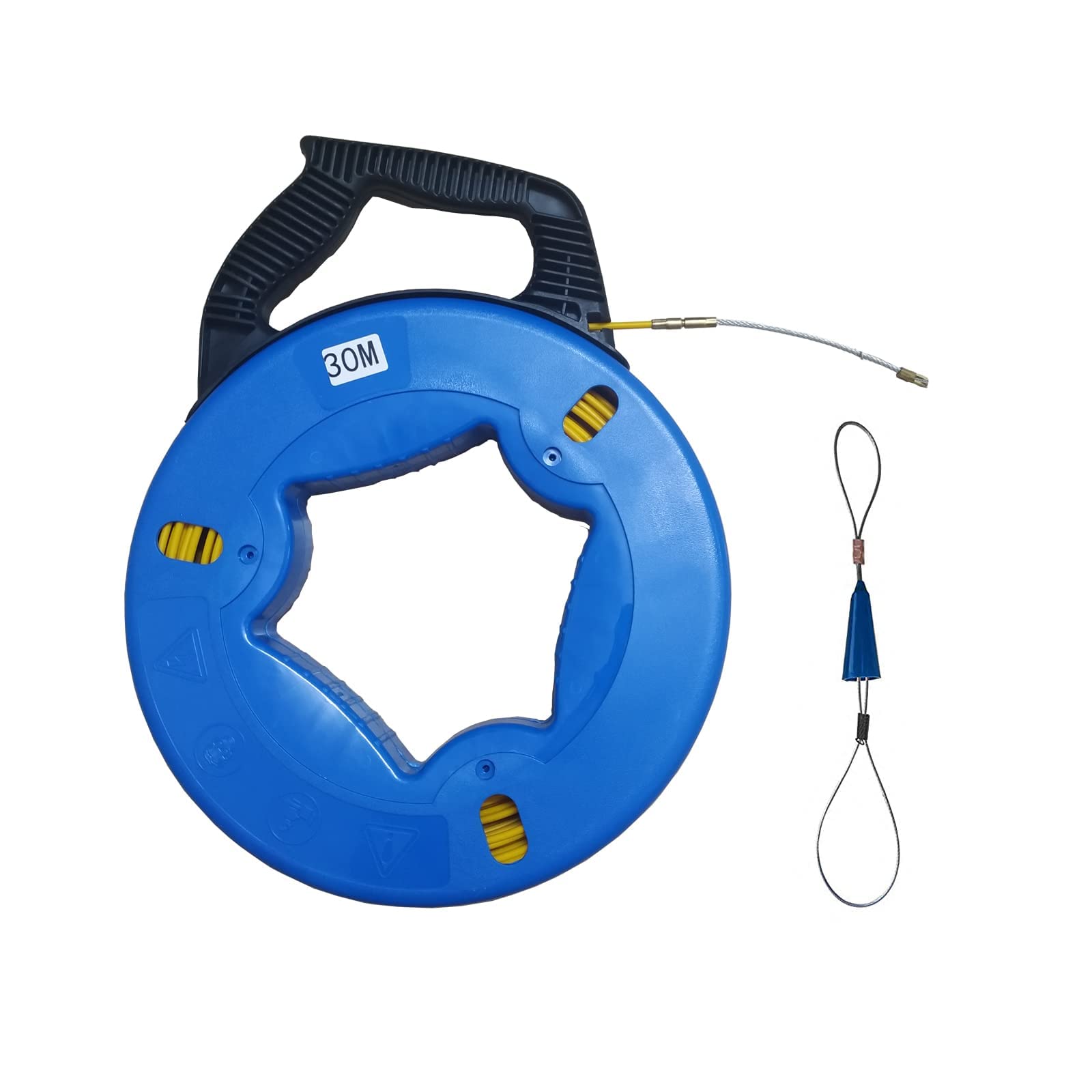 

Leyicy 30m Steel Wire Pulling Wire with Storage Case, Twisted Wire for Pulling Wires in Attics and Other Spaces [4mm x 30m]