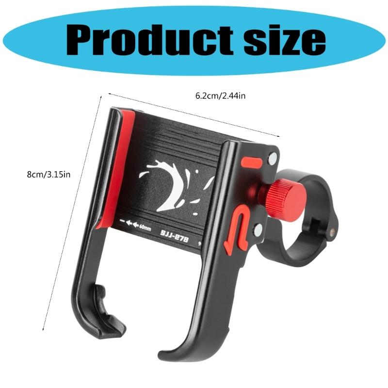 Aluminum Motorcycle Phone Holder Handlebar Mounted Cellphone Cradles Shockproof Stand Holder Universal for Scooter Bike