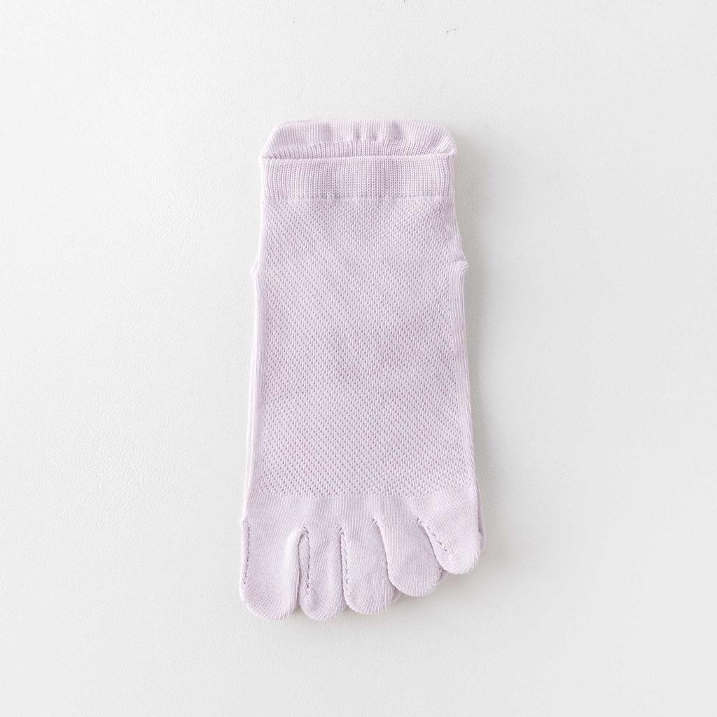 Five-Finger Socks Boneless Anti-Pilling Split-Toe Ultra-Thin Women'S Socks Antibacterial Cotton Socks Short Tube Mesh Socks