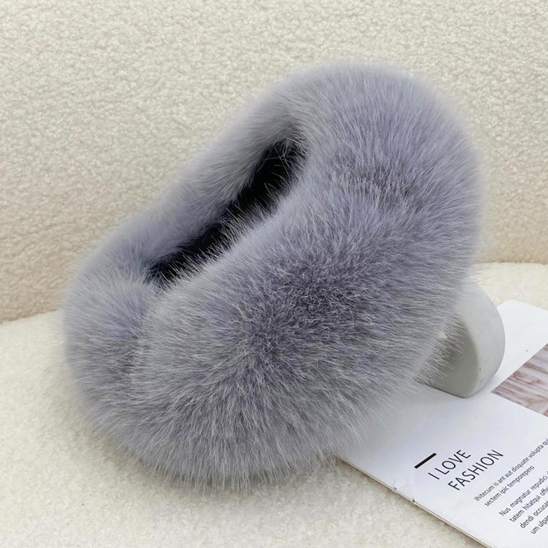 1 szt. Elegancka zimowa ciepła opaska na głowę ze sztucznego futra, czapka z pustym wierzchem, przyjazna dla skóry, modna, wszechstronna czapka