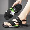Men's Summer Lightweight EVA Non Slip PVC Sole Straps With Exposed Toes For Casual Beach Sports Sandals, Suitable For Outdoor Wear