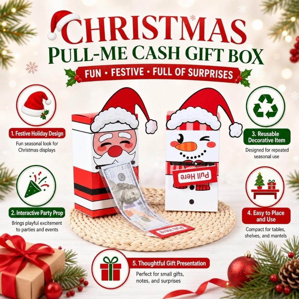 Santa Snowman Christmas Money Grabbing Box Funny Money Drawing Box  Family Gathering