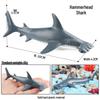 Marine Animal Simulation Model Figures: Shark, Dolphin, Hammerhead, Crab, Squid, Starfish for Kids' Education