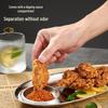 Stainless Steel Snack Plate with Sauce Compartment