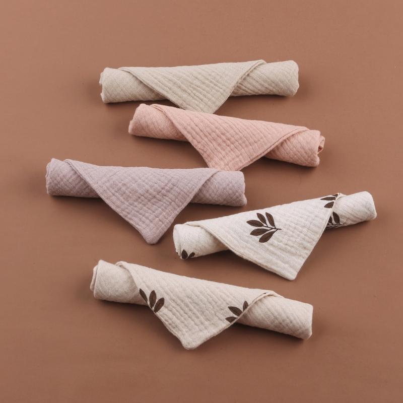 10Pcs/Set Baby Facecloth Baby Bath Towel Handkerchief Cotton-Gauze Burp Cloth Soft High-absorbent Kindergarten Washcloth